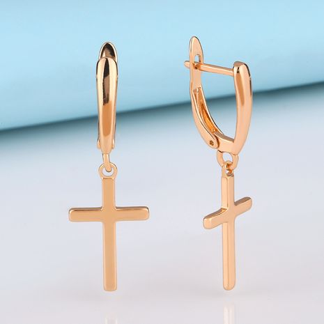 Simple geometric cross ear drop earrings ear jewelry hypoallergenic ear buckle wholesale nihaojewelry's discount tags
