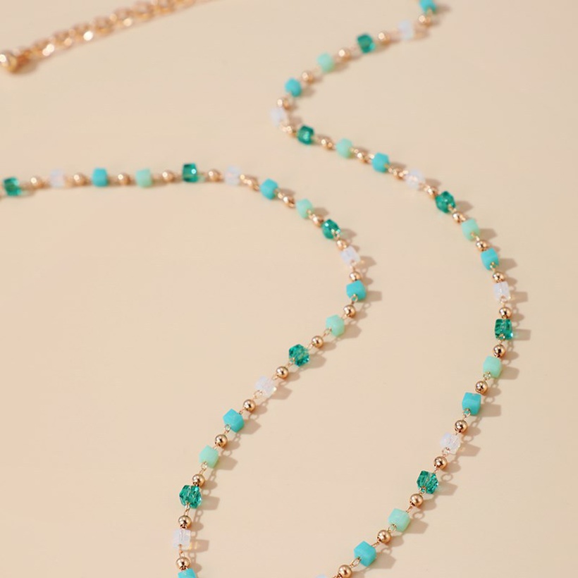 Bijoux Fantaisie Colliers | Bijoux Populaires Simple Sauvage Core Du Sud Vert Sucre Perl Cube Perle Collier En Gros Nihaojewelry - CZ04750