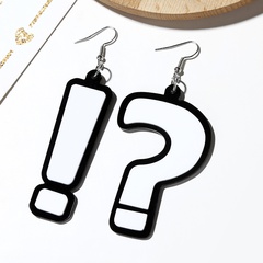 creative new question mark exclamation point earring bar hipster exaggerated jewelry fashion earrings wholesale nihaojewelry