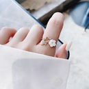 Korea fashion diamond crystal zircon flower ring micro inlaid sweet wild love flower ring wholesale nihaojewelrypicture81