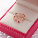 Korea fashion diamond crystal zircon flower ring micro inlaid sweet wild love flower ring wholesale nihaojewelrypicture80