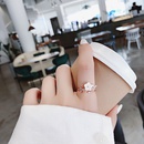 Korea fashion diamond crystal zircon flower ring micro inlaid sweet wild love flower ring wholesale nihaojewelrypicture79
