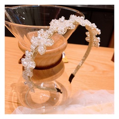 Coréen original à la main grain de riz perle cristal mix match brillant fleur bandeau en gros nihaojewelry