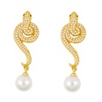 new pearl earrings exaggerated serpentine earrings jewelry wholesale nihaojewelrypicture12