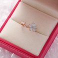 Korea fashion diamond crystal zircon flower ring micro inlaid sweet wild love flower ring wholesale nihaojewelrypicture105