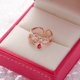Korea fashion diamond crystal zircon flower ring micro inlaid sweet wild love flower ring wholesale nihaojewelrypicture106