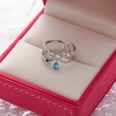 Korea fashion diamond crystal zircon flower ring micro inlaid sweet wild love flower ring wholesale nihaojewelrypicture107