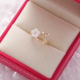Korea fashion diamond crystal zircon flower ring micro inlaid sweet wild love flower ring wholesale nihaojewelrypicture108
