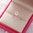 Korea fashion diamond crystal zircon flower ring micro inlaid sweet wild love flower ring wholesale nihaojewelrypicture109