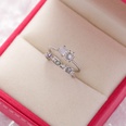 Korea fashion diamond crystal zircon flower ring micro inlaid sweet wild love flower ring wholesale nihaojewelrypicture113