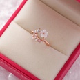 Korea fashion diamond crystal zircon flower ring micro inlaid sweet wild love flower ring wholesale nihaojewelrypicture114
