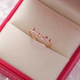 Korea fashion diamond crystal zircon flower ring micro inlaid sweet wild love flower ring wholesale nihaojewelrypicture117