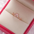Korea fashion diamond crystal zircon flower ring micro inlaid sweet wild love flower ring wholesale nihaojewelrypicture118