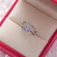 Korea fashion diamond crystal zircon flower ring micro inlaid sweet wild love flower ring wholesale nihaojewelrypicture119