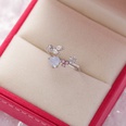 Korea fashion diamond crystal zircon flower ring micro inlaid sweet wild love flower ring wholesale nihaojewelrypicture120