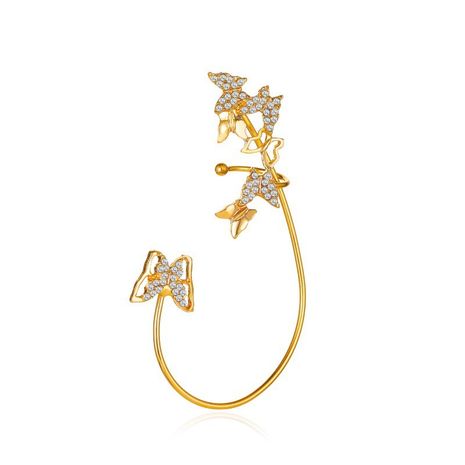 new jewelry three-piece earrings creative butterfly earrings exaggerated ear clips earrings wholesale nihaojewelry's discount tags
