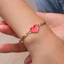 simple fashion retro peach heart bracelet clover bracelet wholesale nihaojewelrypicture13