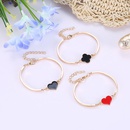 simple fashion retro peach heart bracelet clover bracelet wholesale nihaojewelrypicture14