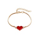 simple fashion retro peach heart bracelet clover bracelet wholesale nihaojewelrypicture15