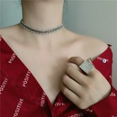 Collier de conception de niche corenne femmes chane en mtal clignotant chane de clavicule couture diamantpicture11
