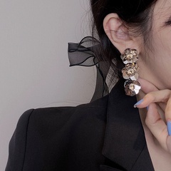 bijoux de style de mode baroque vintage pétales de fleurs acryliques diamant violet longues boucles d'oreilles en gros nihaojewelry