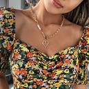 fashion Punk style alloy necklace creative geometric love pendant necklace wholesale nihaojewelrypicture16
