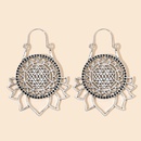 Retro ethnic style earrings fashion allmatch alloy geometric hollow gold exaggerated long earrings wholesale nihaojewelrypicture29