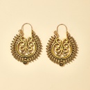 Retro ethnic style earrings fashion allmatch alloy geometric hollow gold exaggerated long earrings wholesale nihaojewelrypicture30