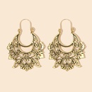Retro ethnic style earrings fashion allmatch alloy geometric hollow gold exaggerated long earrings wholesale nihaojewelrypicture32
