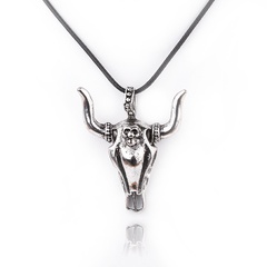 Punk retro bull head pendant necklace clavicle chain accessories wholesale nihaojewelry