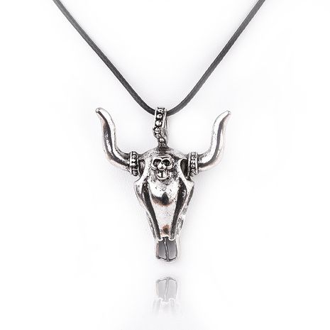 Punk retro bull head pendant necklace clavicle chain accessories wholesale nihaojewelry's discount tags