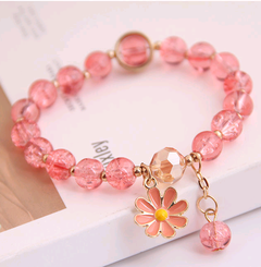 Korean fashion simple small daisy pendant crystal beads  bracelet wholesale nihaojewelry