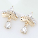 Boutique Korean fashion sweet and simple crown earrings wholesale nihaojewelrypicture3
