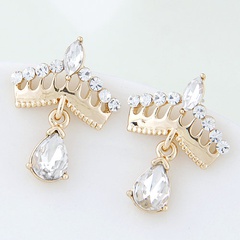 Boutique Korean fashion sweet and simple crown earrings wholesale nihaojewelry