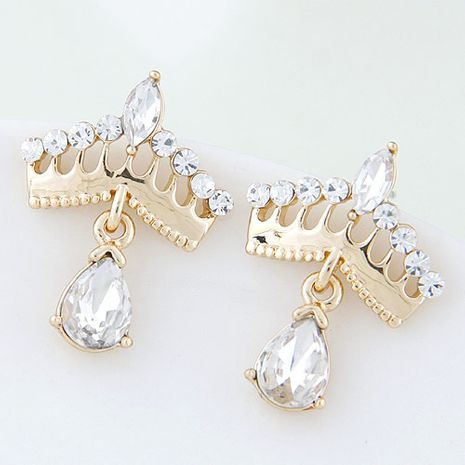 Boutique Korean fashion sweet and simple crown earrings wholesale nihaojewelry's discount tags