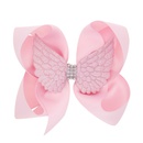 children angel wings bow hairpin girl solid color 6 inch bow clip 16 colors hair clips wholesalepicture9