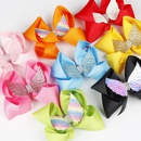 children angel wings bow hairpin girl solid color 6 inch bow clip 16 colors hair clips wholesalepicture11