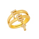 Fashion allmatch ring women copper ring micro diamond zircon love open ring wholesale nihaojewelrypicture10