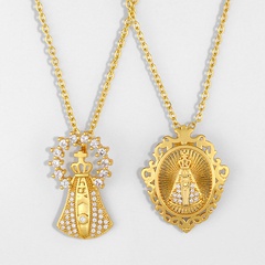 Pope Crown Cross Necklace Ladies Fashion New Popular Pendant Necklace wholesale nihaojewelry
