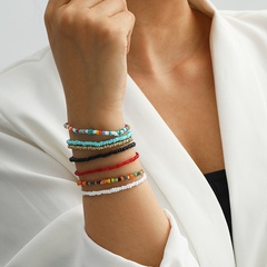 creative and fashionable jewelry bohemian style rice bead set bracelet color jewelry wholesale nihaojewelry