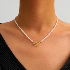 fashion jewelry retro ethnic style creative new necklace buckle alloy pendant necklace wholesale nihaojewelry