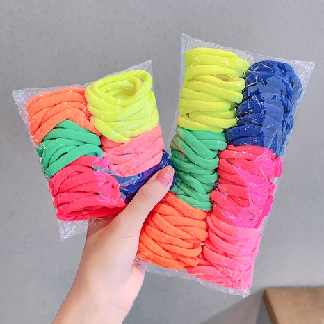 Korean candy color towel hair ring combination set simple and versatile rubber band hair headdress wholesale nihaojewelry's discount tags