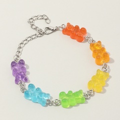 jewelry sweet and cute candy color resin bear popular bracelet wholesale nihaojewelry