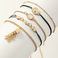 fashion jewelry multi-piece alloy chain pendant bracelet fashion anklet bracelet wholesale nihaojewelry