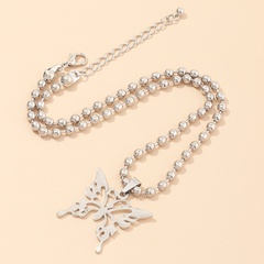 NZ1843 grenz überschreiten der europäischer und amerikanischer Schmuck ins trend ige Metall perlenkette Choker Halskette Temperament Schmetterling Halskette