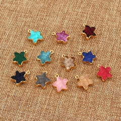 new products DIY resin handmade small stars single hanging double jewelry imitation natural stone wholesale nihaojewelry