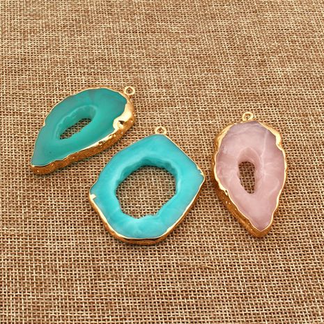 new products DIY single circle resin handmade irregular jewelry imitation natural stone wholesale nihaojewelry's discount tags