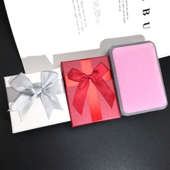 Korean jewelry box fashion simple packaging box all-match small bow box gift box women jewelry box nihaojewelry