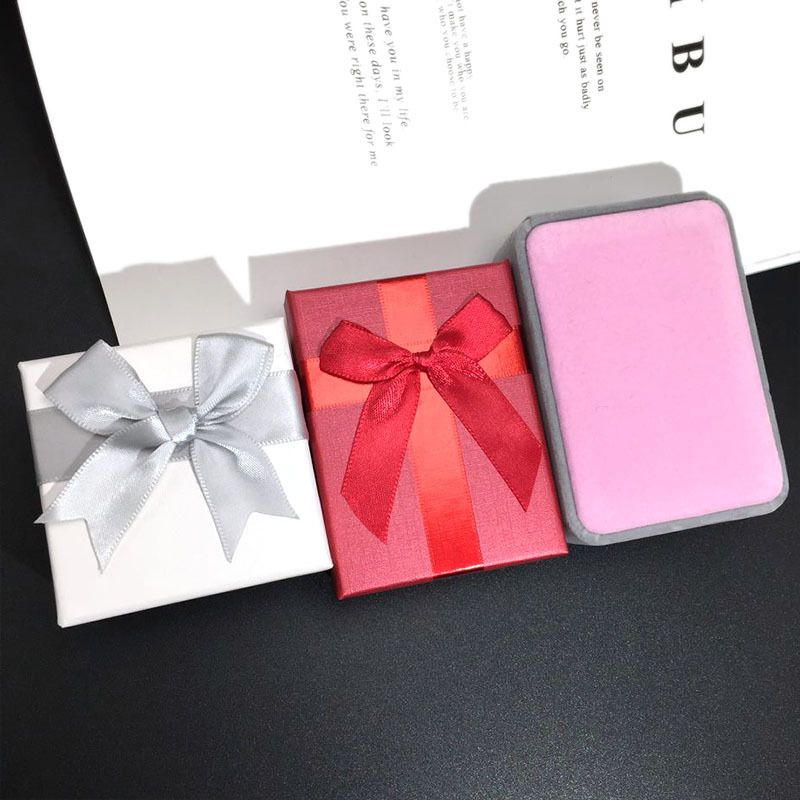 Koreanische Version der neuen einfachen kreativen Verpackungs box AllMatch exquisite kleine Schleife leere Box Geschenk box weibliche Schmucks cha tulle