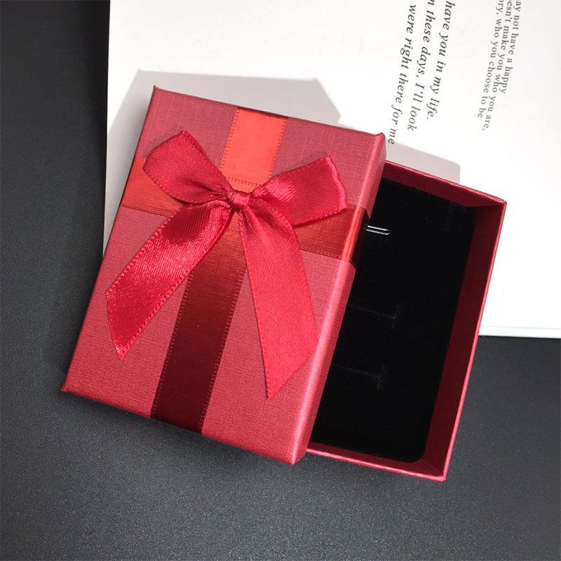 Korean jewelry box fashion simple packaging box all-match small bow box ...